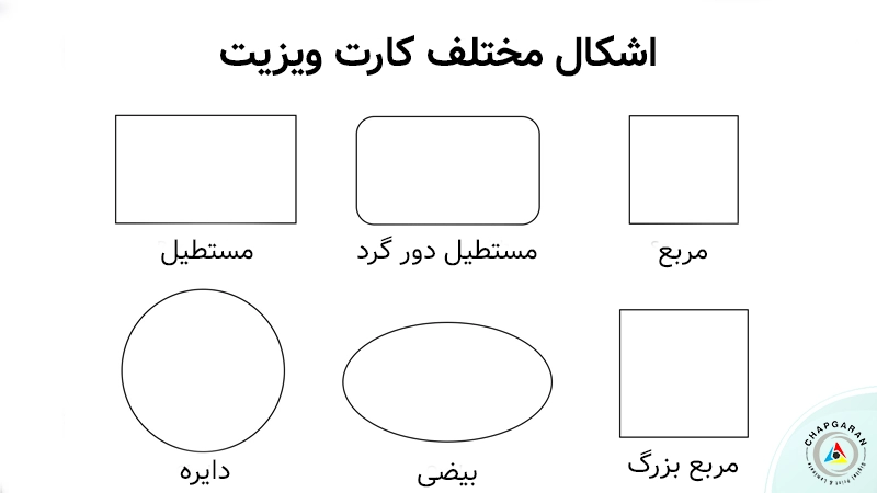 انواع شکل و ابعاد کارت ویزیت