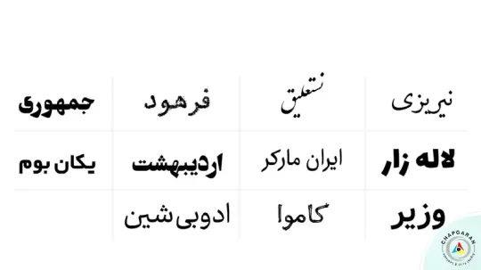 بهترین فونت مناسب بروشور فارسی و انگلیسی