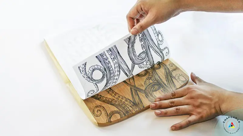 چاپ ترانسفر روی چوب