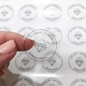 لیبل شیشه ای دایره با روکش سلفون