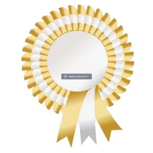 لیبل متالایز طلایی دایره 