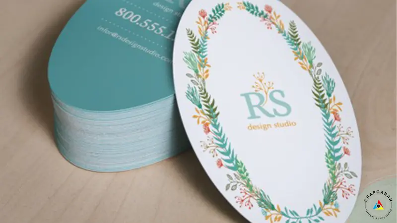 کارت ویزیت بیضی عمودی